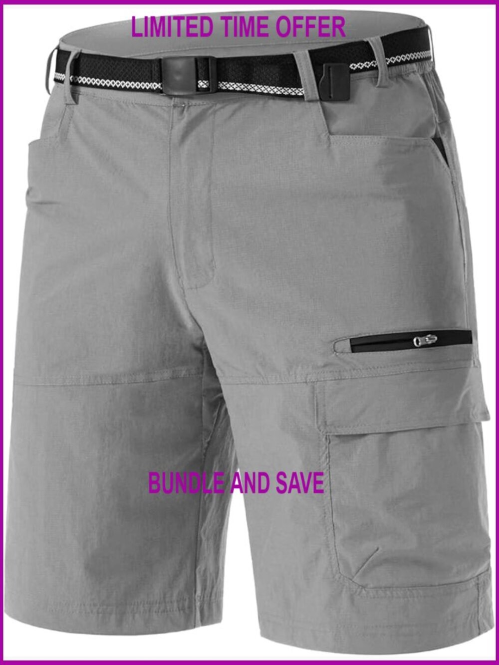 Quick Dry Water Resistant Cargo Shorts Nylon Spandex Fabric